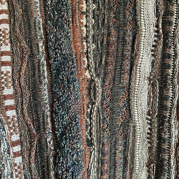 Croft and Barrow Coogi Sweater Mocha Mousse brown tones grey cuffs XLT - Picture 8 of 17